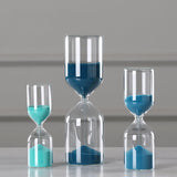 Creative Glass Sand Clock Hourglass Ornaments Blue Time Counter Count Down Timer Sand Hourglass Crafts Home Office Decor Gifts