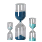 Creative Glass Sand Clock Hourglass Ornaments Blue Time Counter Count Down Timer Sand Hourglass Crafts Home Office Decor Gifts