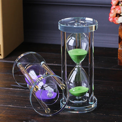 Home Decoration Ornament Crystal Hourglass With 15/30/60 Minutes Sand Clock Timer Xmas Gift Glass Sandglass Valentines Day Prese