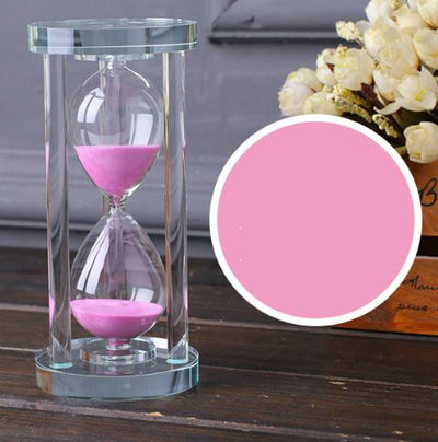 Home Decoration Ornament Crystal Hourglass With 15/30/60 Minutes Sand Clock Timer Xmas Gift Glass Sandglass Valentines Day Prese
